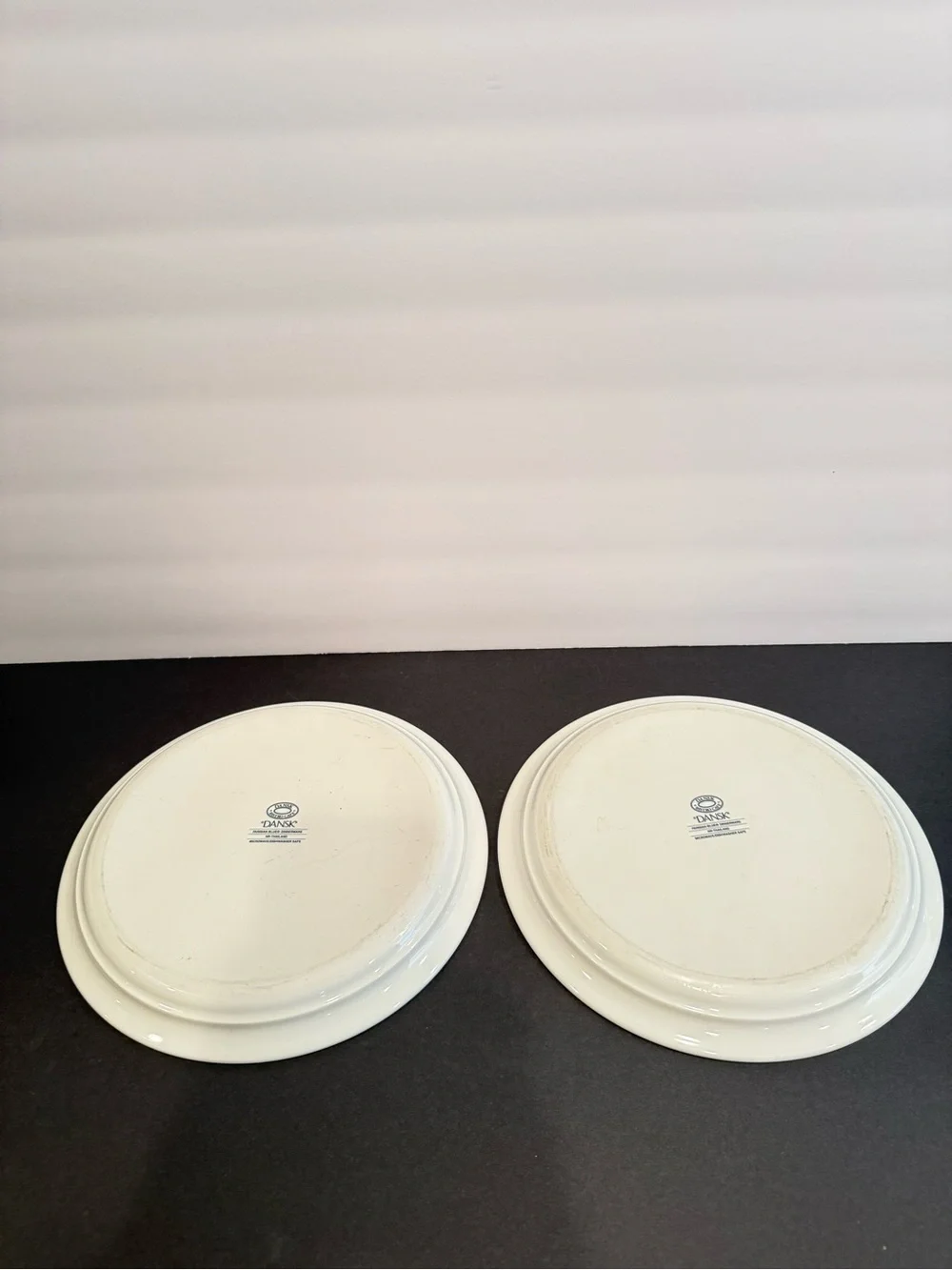 Vintage Dansk Bistro Cafe Parisian Blue Dinner Plates Set of 6 10.25